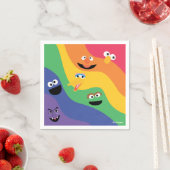 Serviette En Papier Sesame Street Pals Rainbow Paper Napkin (En situation)