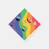 Serviette En Papier Sesame Street Pals Rainbow Paper Napkin (Coin)