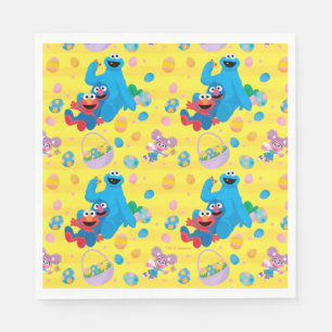 Serviette En Papier Sesame Street Pâques Motif de panier