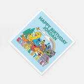 Serviette En Papier Sesame Street | Rainbow Wave (Coin)