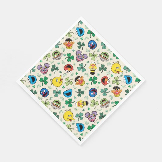 Serviette En Papier Sesame Street St. Patrick's Day Motif (Coin)