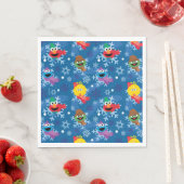 Serviette En Papier Sesame Street Winter Snowflake Motif (En situation)