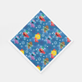 Serviette En Papier Sesame Street Winter Snowflake Motif (Coin)