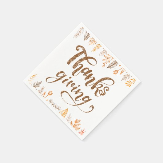 Serviette En Papier Set de table de papier d'art Thanksgiving (Coin)