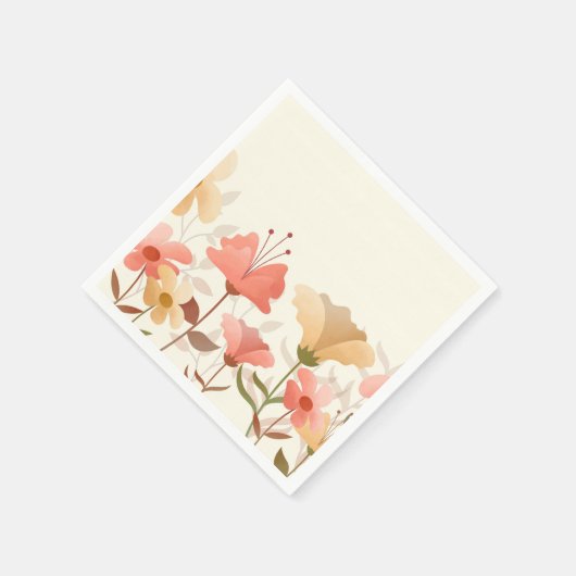 Serviette En Papier Set de table papier Festive Spring Flowers (Coin)