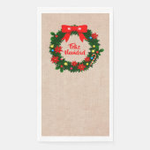 Serviette En Papier Set Feliz Navidad Merry Christmas Wreath (Devant)
