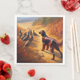 Serviette En Papier Setter irlandais