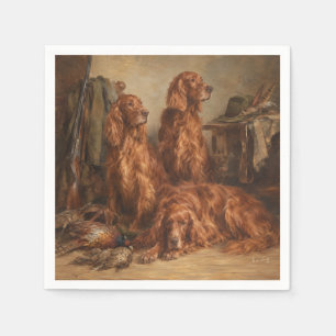 Serviette En Papier Setter Irlandais ,Art