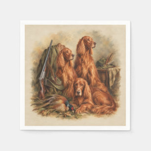 Serviette En Papier Setter Irlandais ,Art