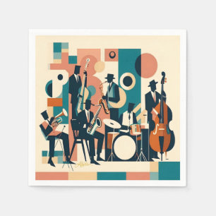 Serviette En Papier Sextet de l'ère du jazz du milieu du siècle
