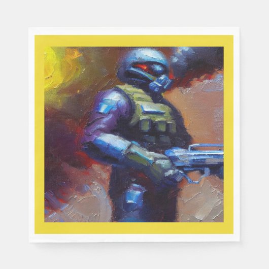 Serviette En Papier SF - Héros militaire 4 (Devant)