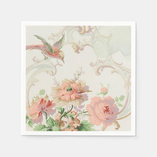 Serviette En Papier Shabby Chic Floral (Devant)