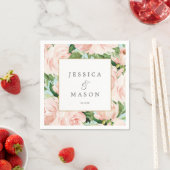 Serviette En Papier Shabby Chic Mariage Napkin Cocktail Napkin (En situation)