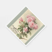 Serviette En Papier Shabby Chic Rose Roses victoriens (Coin)