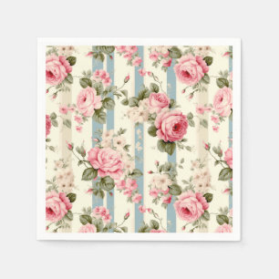 Serviette En Papier Shabby Chic Roses Vintages