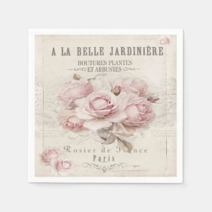 Serviette En Papier shabby chic, rustique, vintage, floral, collage, p