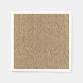 Serviette En Papier Shabby Chic Tweed Rustic Burlap Tissu Texture (Devant)