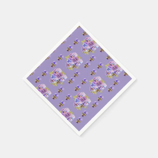 Serviette En Papier Shabby violet Pansy viola Serviette serviettes vio (Coin)