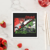 Serviette En Papier Shadybug et Noir glacé (En situation)