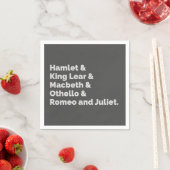 Serviette En Papier Shakespeare (En situation)