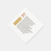 Serviette En Papier Shakespeare Sonnet 116 (CXVI) sur Parchemin (Coin)