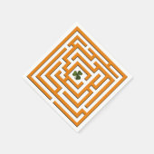 Serviette En Papier Shamrock au défi Orange Labyrinth (Coin)
