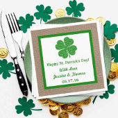 Serviette En Papier Shamrock & Burlap St. Patrick's Day