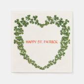Serviette En Papier SHAMROCK COEUR vert pourpre (Devant)