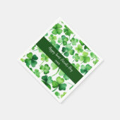 Serviette En Papier Shamrock d'aquarelle vert Jour de la Saint Patrick (Coin)