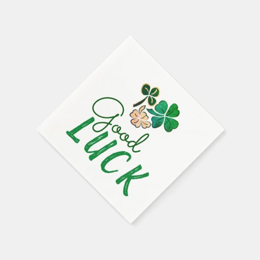 Serviette En Papier Shamrock de fermeture à quatre feuilles vert (Coin)
