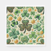 Serviette En Papier Shamrock de la Saint-Patrick Motif (Devant)