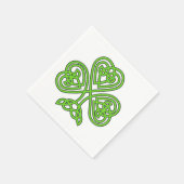 Serviette En Papier Shamrock de noeud celtique en blanc (Coin)
