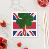 Serviette En Papier Shamrock du drapeau irlandais britannique Clover S (En situation)