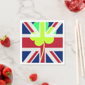 Serviette En Papier Shamrock du drapeau irlandais britannique Clover S (En situation)