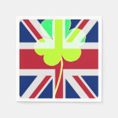 Serviette En Papier Shamrock du drapeau irlandais britannique Clover S (Devant)