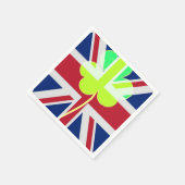Serviette En Papier Shamrock du drapeau irlandais britannique Clover S (Coin)