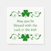 Serviette En Papier Shamrock Garland (Devant)