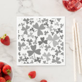 Serviette En Papier Shamrock gris (En situation)