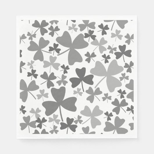 Serviette En Papier Shamrock gris (Devant)