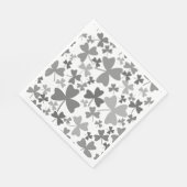 Serviette En Papier Shamrock gris (Coin)