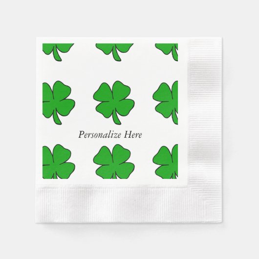 Serviette En Papier Shamrock irlandais (Devant)