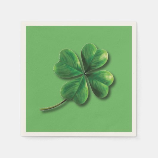 Serviette En Papier Shamrock irlandais vert moderne (Devant)