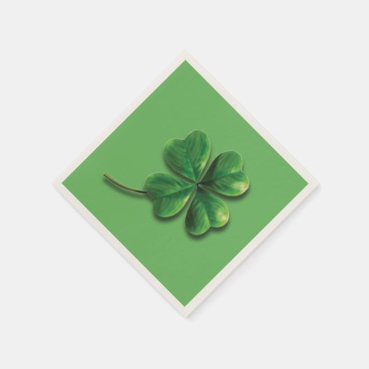 Serviette En Papier Shamrock irlandais vert moderne (Coin)