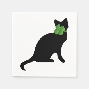 Serviette En Papier Shamrock Kitty
