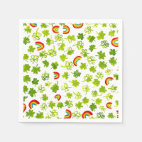 Shamrock Rainbows Watercolor Irlande ST PATRICK