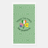 Serviette En Papier Shamrock Scot Lion Ireland USA Flags Personalized (Devant)