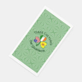 Serviette En Papier Shamrock Scot Lion Ireland USA Flags Personalized (Coin)