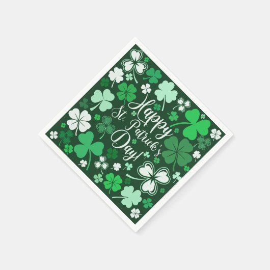Serviette En Papier Shamrock St Patrick's (Coin)