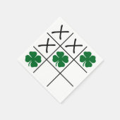 Serviette En Papier Shamrock Tic Tac Toe (Coin)
