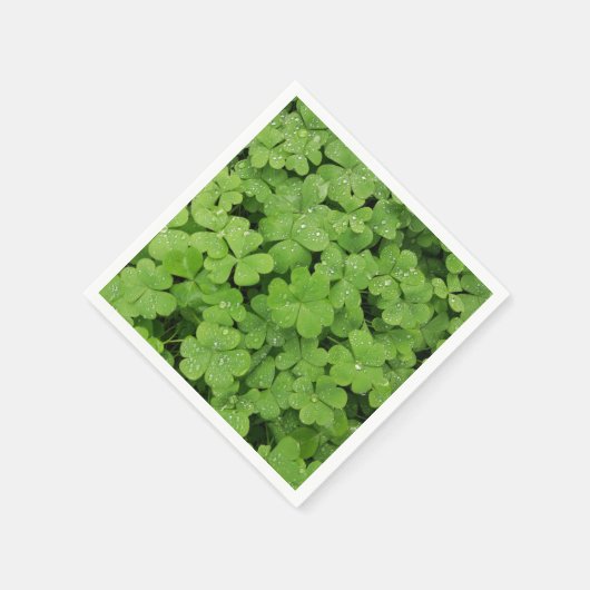 Serviette En Papier Shamrock vert frais, veine de St. Patricks (Coin)